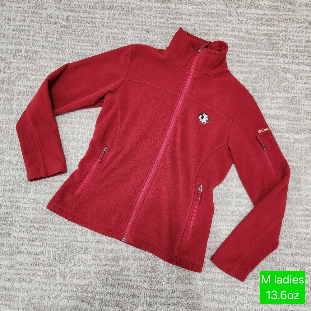 Columbia womens Florida State Seminoles fleece full zip jacket size M